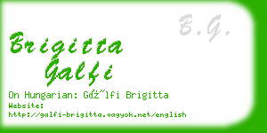 brigitta galfi business card